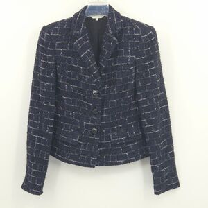 Audrey Talbott Carmel Tweed Jacket Womens Size 6 Wool Work Office Old Money